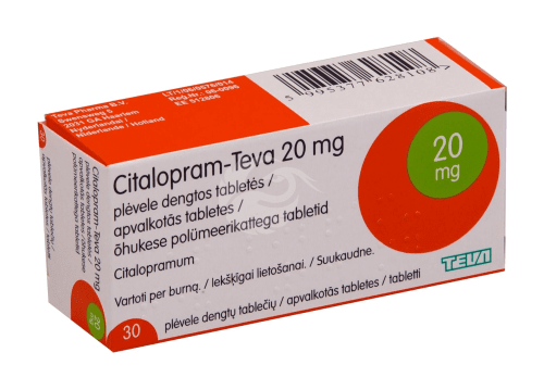 CITALOPRAM - TEVA 20MG ÕHUKE POLÜMEERKATTEGA TBL 20MG N30