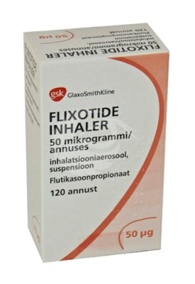 FLIXOTIDE INHALER INHALATSIOONIAEROSOOLOOLSUSP 50MCG 1ANNUST 120ANNUST N1