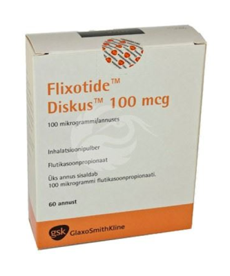 FLIXOTIDE DISKUS 100 MCG INHALATSIOONI PULBER 100MCG 1ANNUST 60ANNUST N1