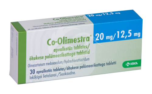 CO-OLIMESTRA ÕHUKE POLÜMEERKATTEGA TBL 20MG+12.5MG N30