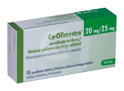 CO-OLIMESTRA ÕHUKE POLÜMEERKATTEGA TBL 20MG+25MG N30