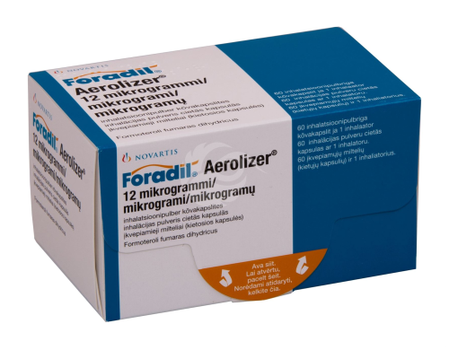 FORADIL AEROLIZER INHALATSIOONI PULBER KÕVAKAPSEL 12MCG N60, INHALAATOR
