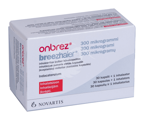 ONBREZ BREEZHALER INHALATSIOONI PULBER KÕVAKAPSEL 300MCG N30, INHALAATOR