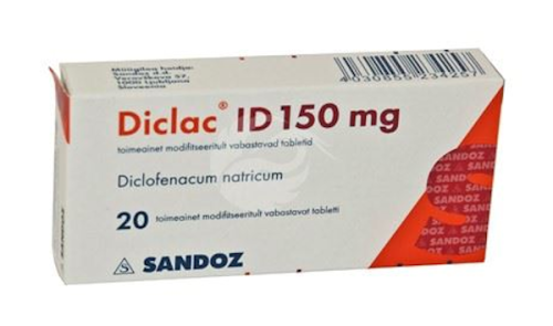 DICLAC ID 150 MG TOIMEAINET MODIFITSEERITULT VABASTAV TBL 150MG N20