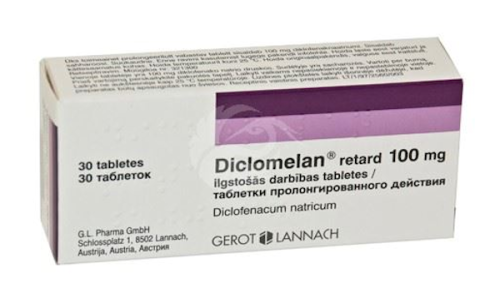 DICLOMELAN RETARD 100 MG TOIMEAINET PROLONGEERITULT VABASTAV TBL 100MG N30
