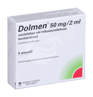 DOLMEN SÜSTE-/INFUSIOONILAHUS 25MG 1ML 2ML N5