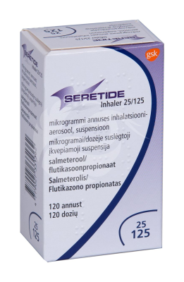 SERETIDE INHALER INHALATSIOONIAEROSOOLOOLSUSP 25MCG+125MCG 1ANNUST 120ANNUST N1