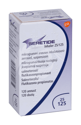 SERETIDE INHALER INHALATSIOONIAEROSOOLOOLSUSP 25MCG+125MCG 1ANNUST 120ANNUST N1