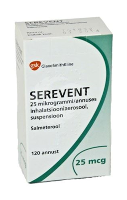 SEREVENT INHALATSIOONIAEROSOOLOOLSUSP 25MCG 1ANNUST 120ANNUST N1