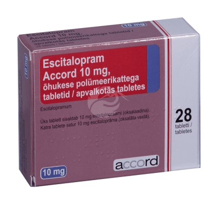 ESCITALOPRAM ACCORD 10 MG ÕHUKE POLÜMEERKATTEGA TBL 10MG N28