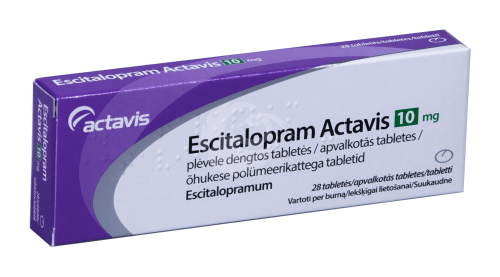 ESCITALOPRAM ACTAVIS ÕHUKE POLÜMEERKATTEGA TBL 10MG N28