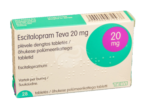 ESCITALOPRAM TEVA ÕHUKE POLÜMEERKATTEGA TBL 20MG N28