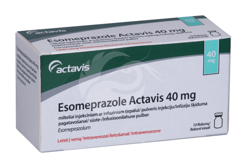 ESOMEPRAZOLE ACTAVIS SÜSTE-/INFUSIOONILAHUSE PULBER 40MG 10ML N10