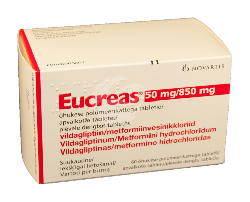 EUCREAS ÕHUKE POLÜMEERKATTEGA TBL 850MG+50MG N60