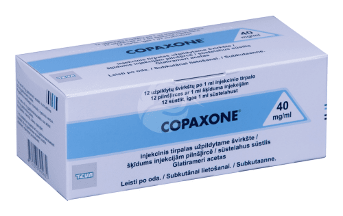 COPAXONE SÜSTELAHUS SÜSTLIS 40MG 1ML 1ML N12