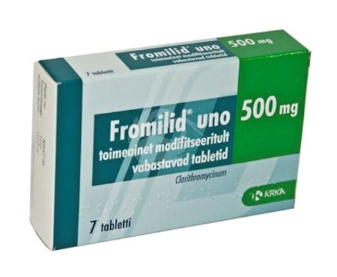 FROMILID UNO TOIMEAINET MODIFITSEERITULT VABASTAV TBL 500MG N7