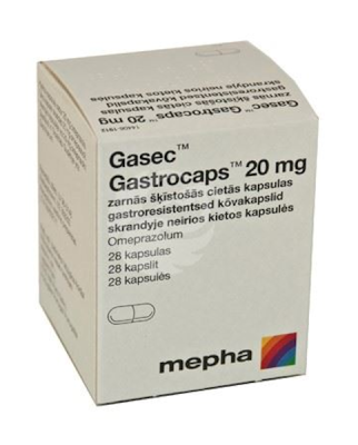 GASEC GASTROCAPS 20 MG GASTRORESIST KÕVAKAPS 20MG N28
