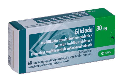 GLICLADA 30 MG TOIMEAINET MODIFITSEERITULT VABASTAV TBL 30MG N60