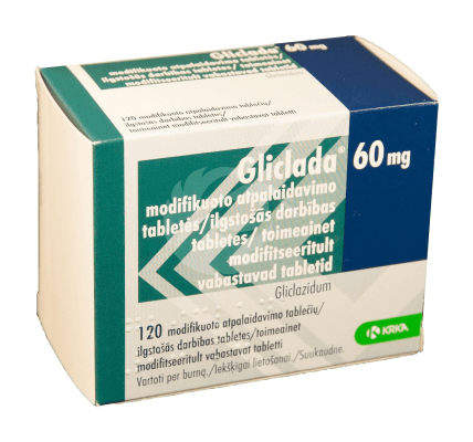 GLICLADA 60 MG TOIMEAINET MODIFITSEERITULT VABASTAV TBL 60MG N120