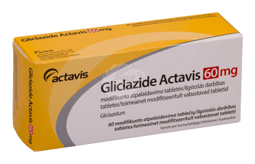 GLICLAZIDE ACTAVIS TOIMEAINET MODIFITSEERITULT VABASTAV TBL 60MG N60