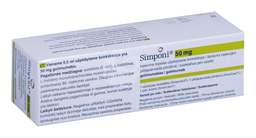 SIMPONI SÜSTELAHUS PEN-SÜSTLIS 50MG 0.5ML 0.5ML N1