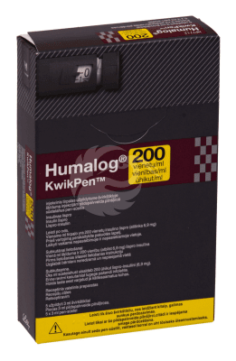 HUMALOG KWIKPEN SÜSTELAHUS PEN-SÜSTLIS 200ÜHIK 1ML 3ML N5, PEN-SÜSTEL