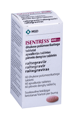 ISENTRESS ÕHUKE POLÜMEERKATTEGA TBL 400MG N60