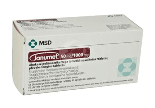 JANUMET ÕHUKE POLÜMEERKATTEGA TBL 1000MG+50MG N56