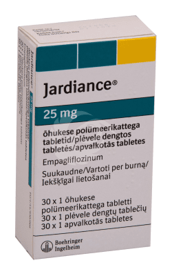 JARDIANCE ÕHUKE POLÜMEERKATTEGA TBL 25MG N30