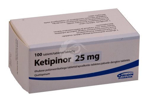 KETIPINOR ÕHUKE POLÜMEERKATTEGA TBL 25MG N100