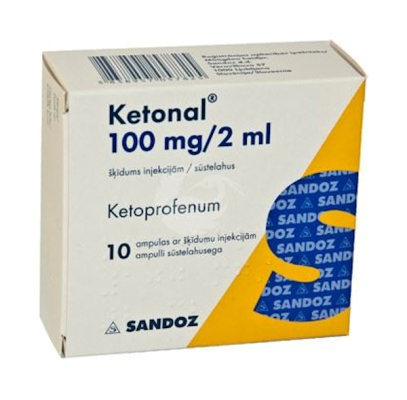 KETONAL 100 MG/2ML SÜSTELAHUS 50MG 1ML 2ML N10