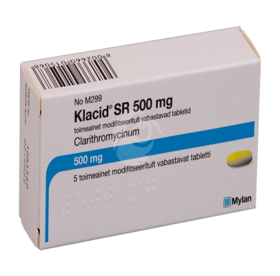 KLACID SR 500 MG TOIMEAINET MODIFITSEERITULT VABASTAV TBL 500MG N5