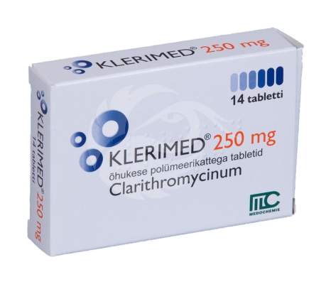 KLERIMED 250MG ÕHUKE POLÜMEERKATTEGA TBL 250MG N14