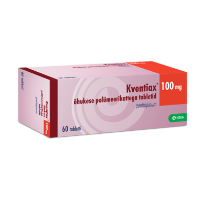 KVENTIAX ÕHUKE POLÜMEERKATTEGA TBL 100MG N60