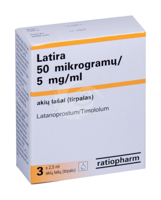 LATIRA SILMATILGAD LAHUS 5MG+50MCG 1ML 2.5ML N3