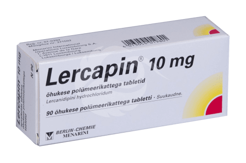 LERCAPIN ÕHUKE POLÜMEERKATTEGA TBL 10MG N90