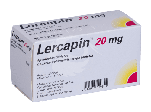 LERCAPIN ÕHUKE POLÜMEERKATTEGA TBL 20MG N90