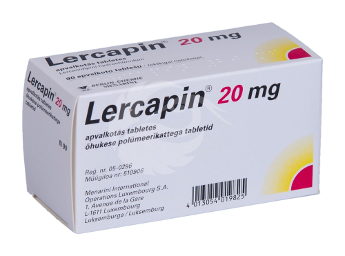 LERCAPIN ÕHUKE POLÜMEERKATTEGA TBL 20MG N90