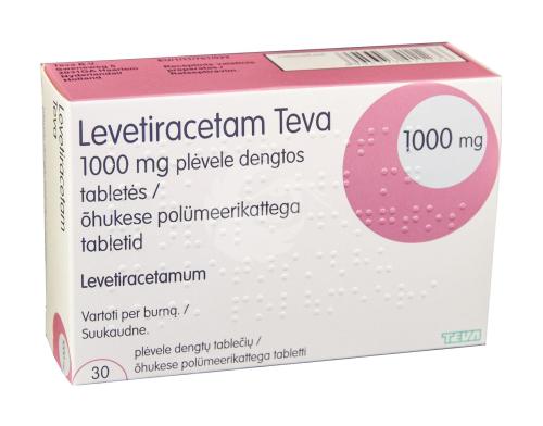 LEVETIRACETAM TEVA ÕHUKE POLÜMEERKATTEGA TBL 1000MG N30