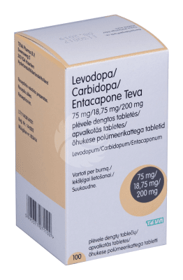 LEVODOPA/CARBIDOPA/ENTACAPONE TEVA ÕHUKE POLÜMEERKATTEGA TBL 75MG+18.75MG+200MG N100