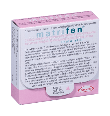 MATRIFEN TRANSDERMMAALNE PLAASTER 25MCG 1H N5