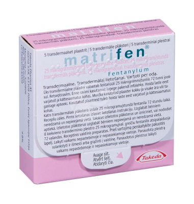 MATRIFEN TRANSDERMMAALNE PLAASTER 25MCG 1H N5