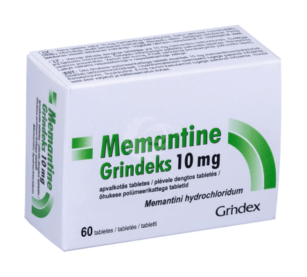 MEMANTINE GRINDEKS ÕHUKE POLÜMEERKATTEGA TBL 10MG N60