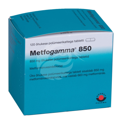 METFOGAMMA 850 ÕHUKE POLÜMEERKATTEGA TBL 850MG N120