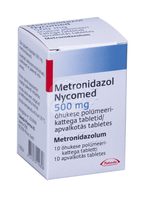 METRONIDAZOL NYCOMED ÕHUKE POLÜMEERKATTEGA TBL 500MG N10