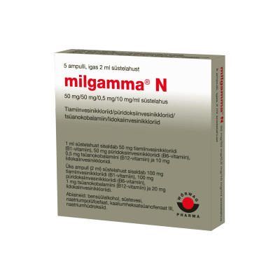 MILGAMMA N SÜSTELAHUS 50MG+50MG+0.5MG+10MG 1ML 2ML N5