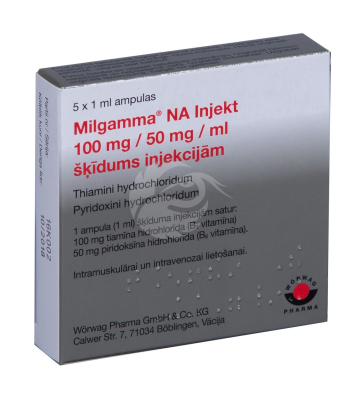 MILGAMMA NA INJEKT SÜSTELAHUS 100MG+50MG 1ML N5