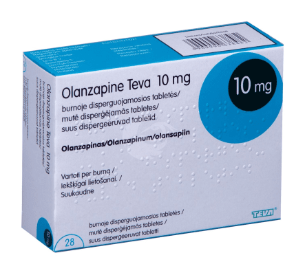 OLANZAPINE TEVA SUUS DISPERGEERUV TBL 10MG N28