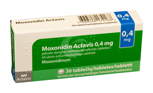 MOXONIDIN ACTAVIS 0.4 MG ÕHUKE POLÜMEERKATTEGA TBL 0.4MG N30
