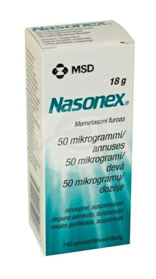 NASONEX NINASPREI SUSPENSIOON 50MCG 1ANNUST 140ANNUST N1